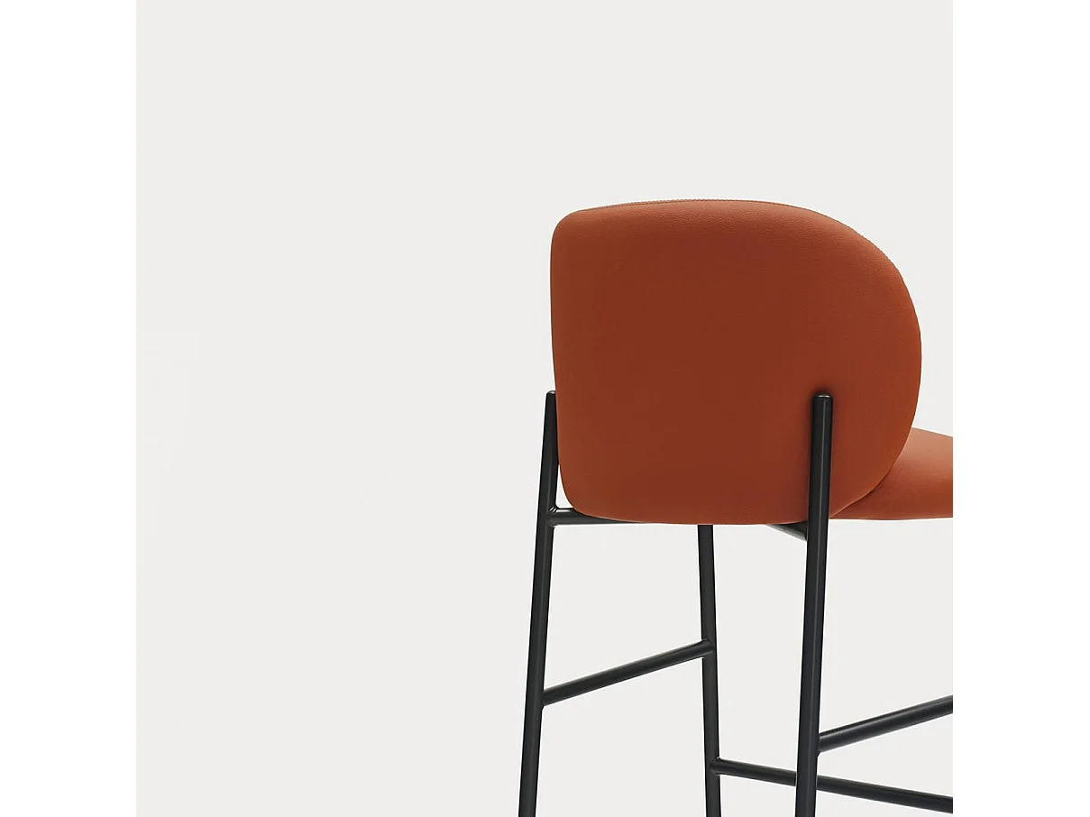 Tabouret avec pieds en métal noir 85x47 cm