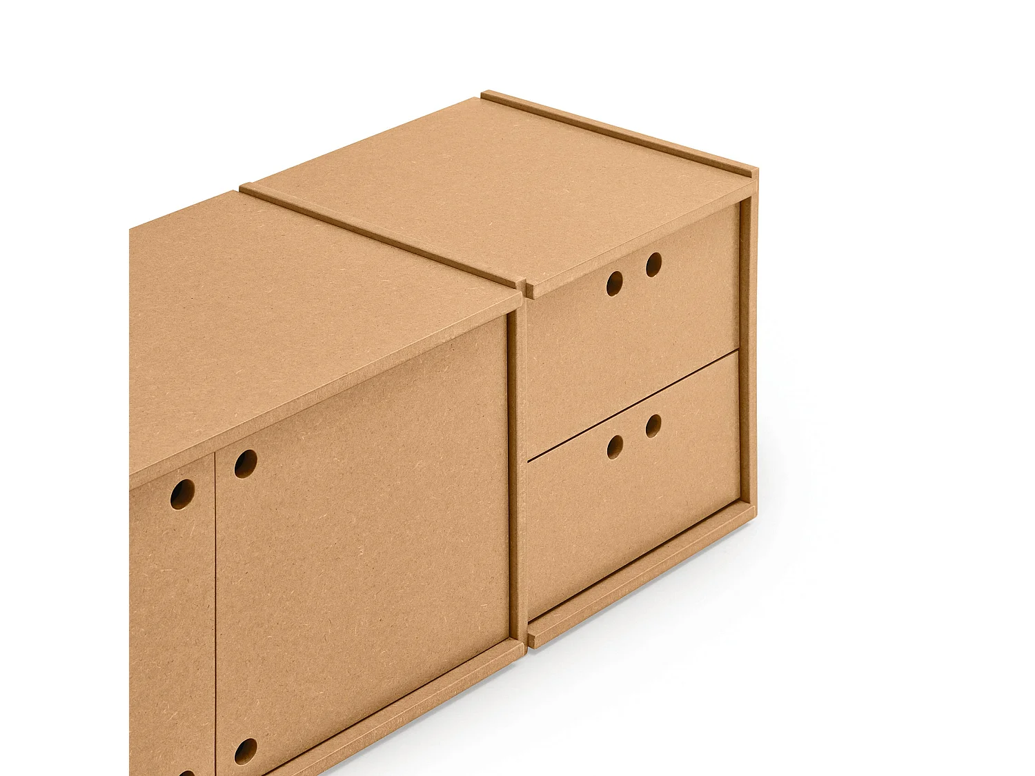 Meuble TV 2 deuren, 4 laden, 157 x 42 cm