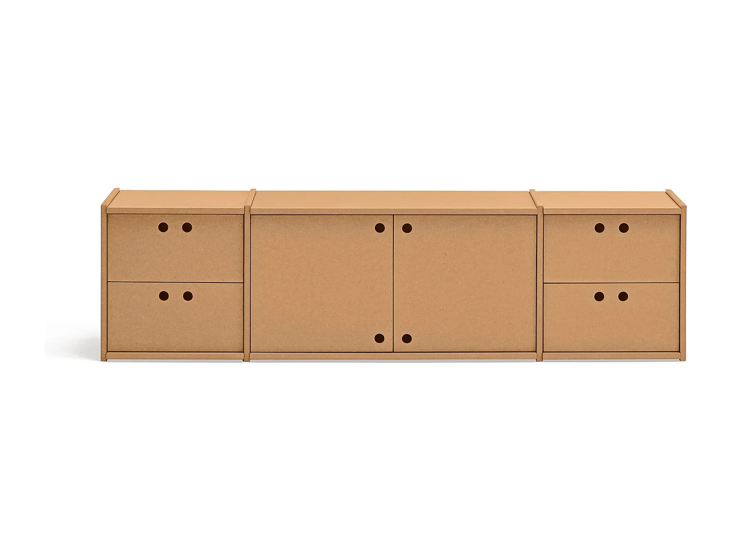 Meuble TV 2 deuren, 4 laden, 157 x 42 cm