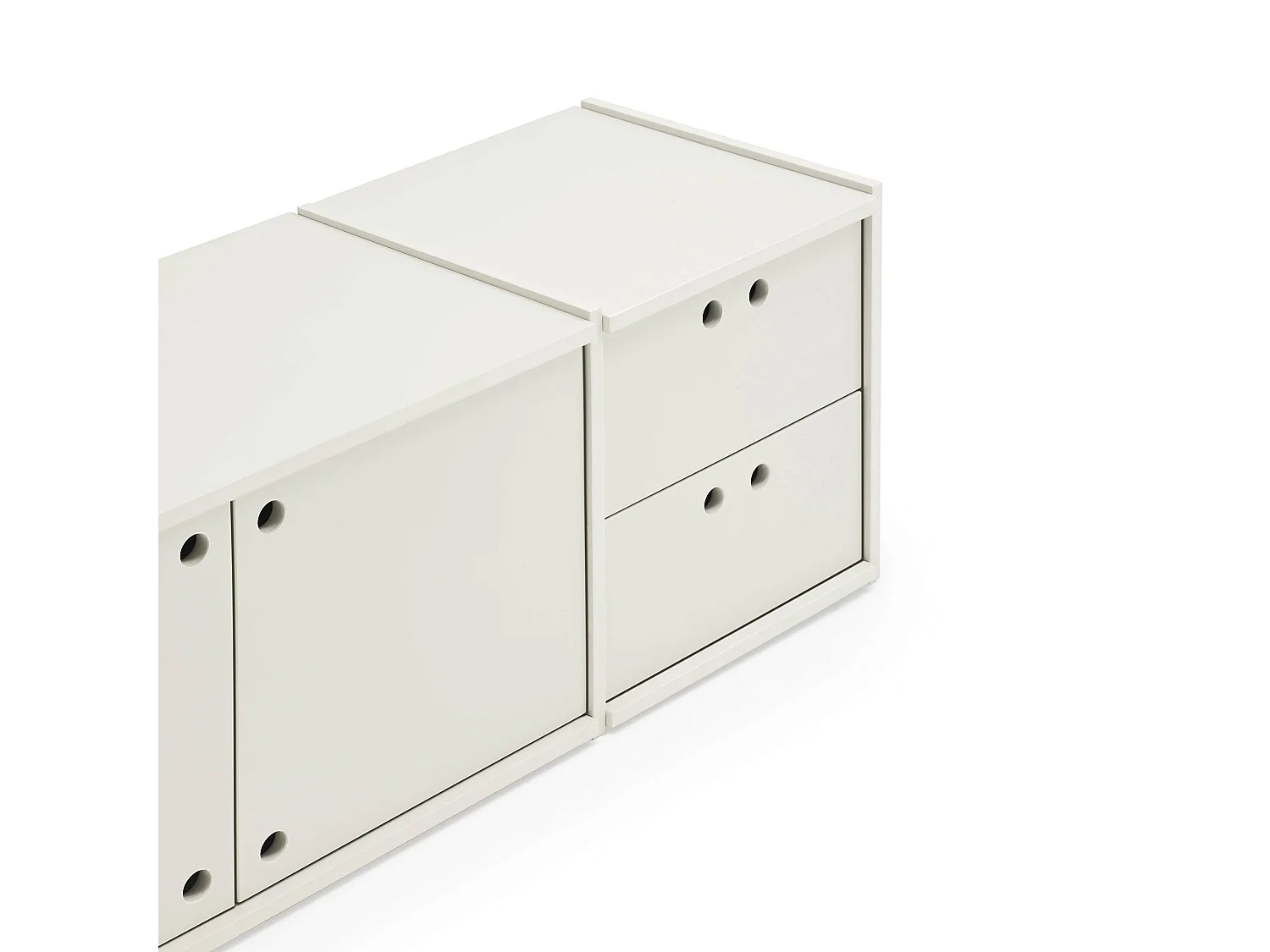 Meuble TV 2 deuren, 4 laden, 157 x 42 cm