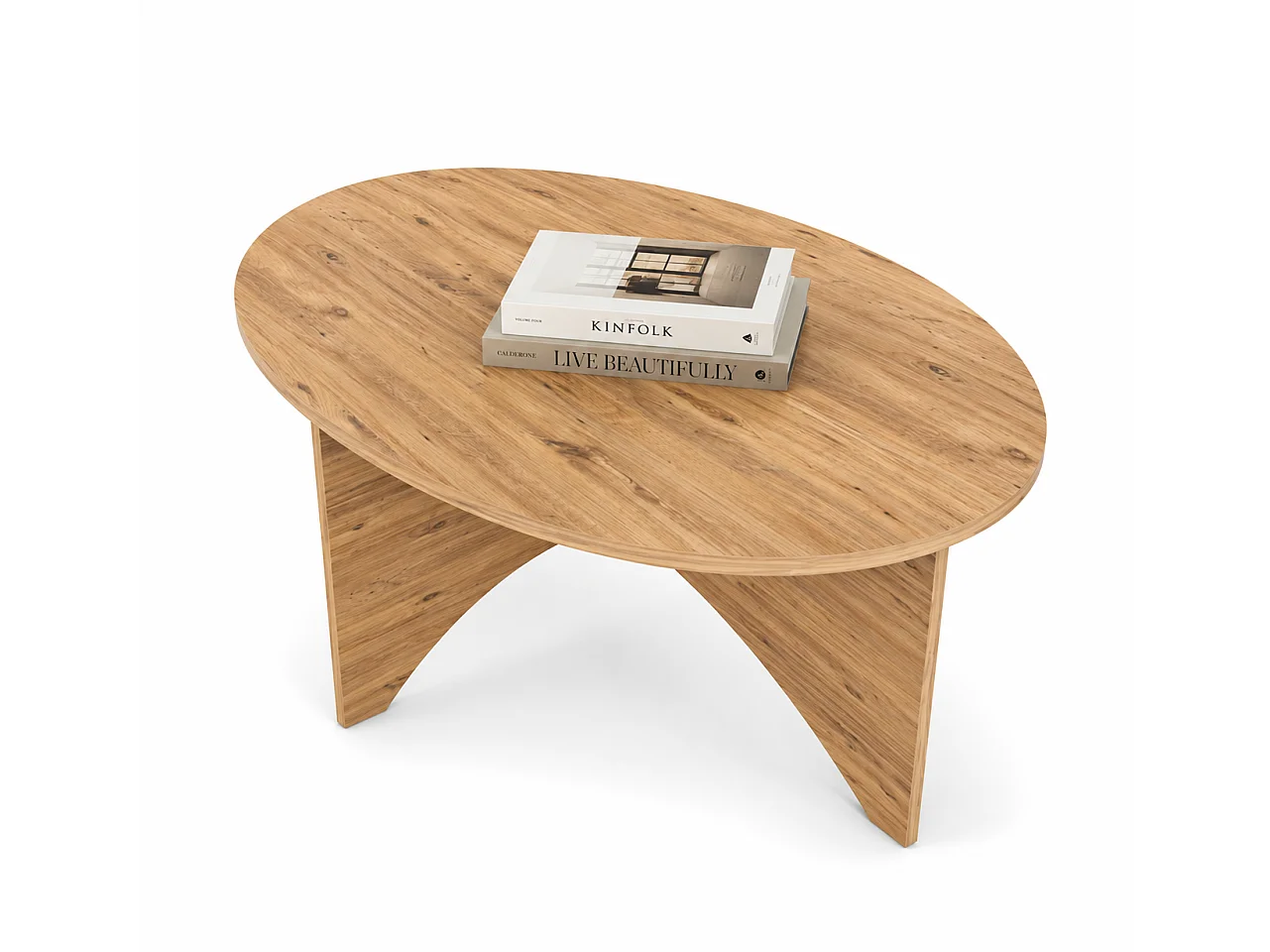 Solo Table Basse Ovale 100 cm  (Pin  d'Atlantique)