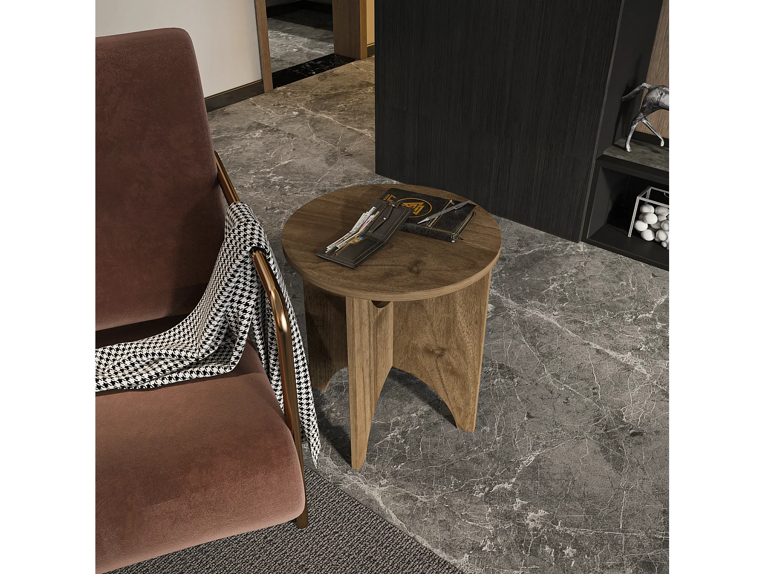 Beistelltisch Merit Nussbaum