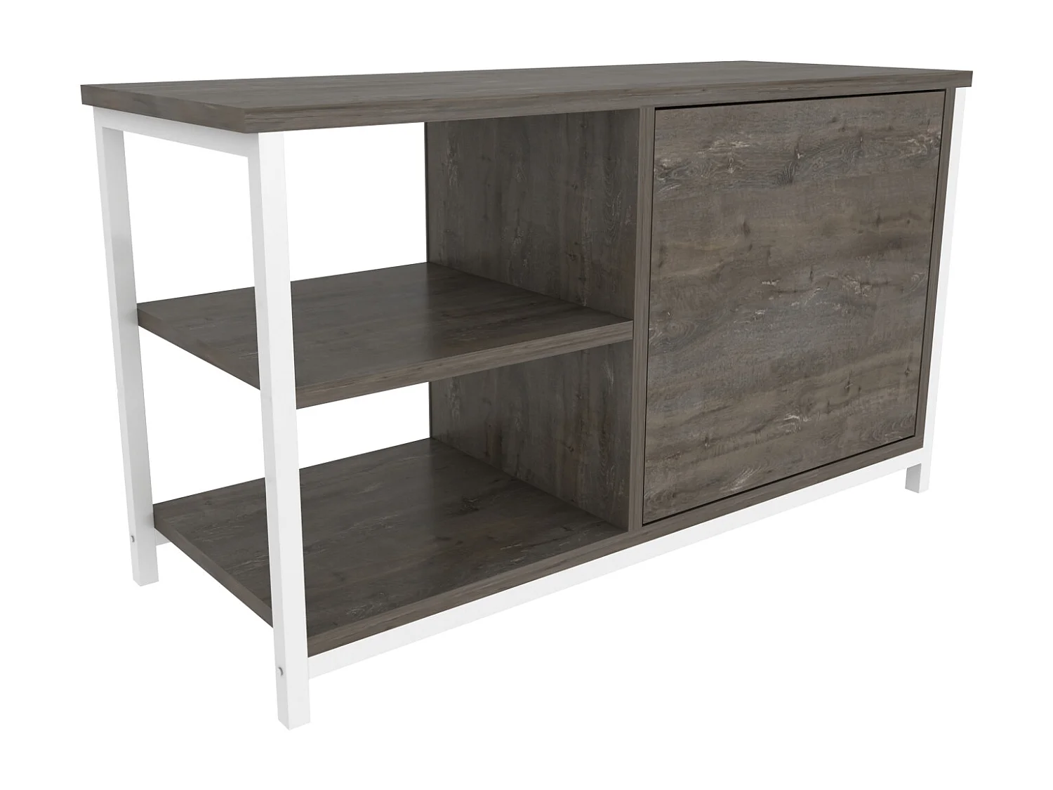 TV-Unit Muskegon Weiß / Wenge