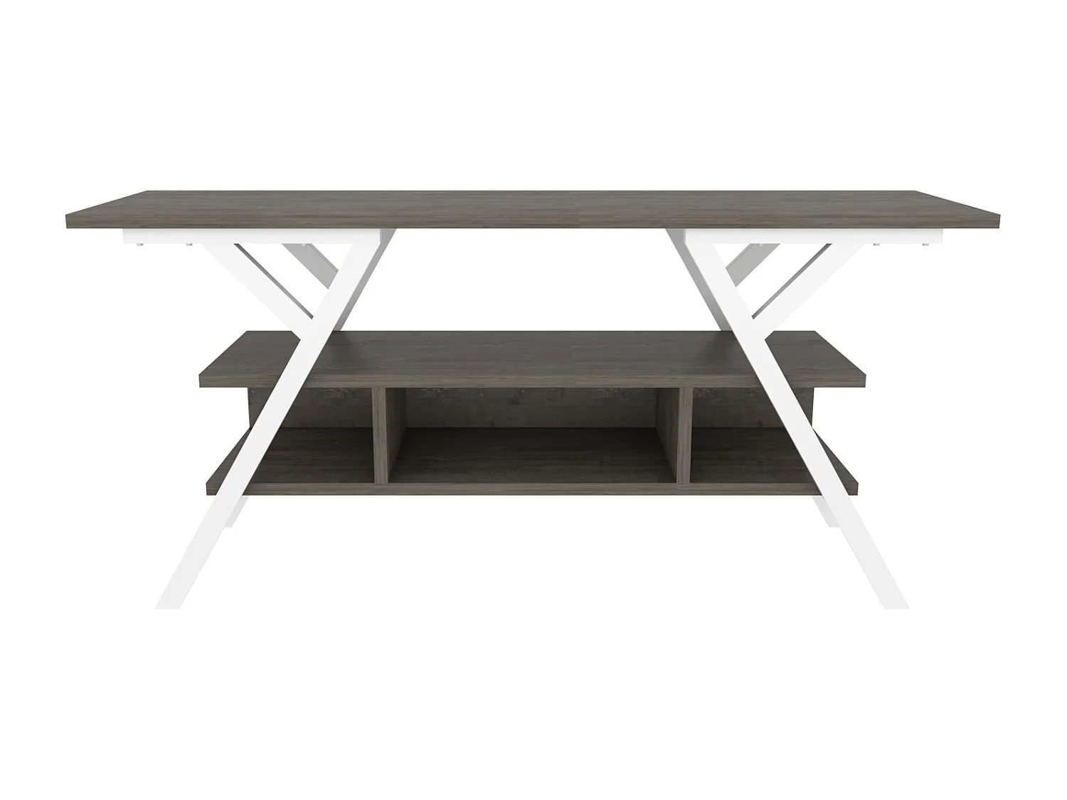 TV-Stand Minerva Weiß–Wenge