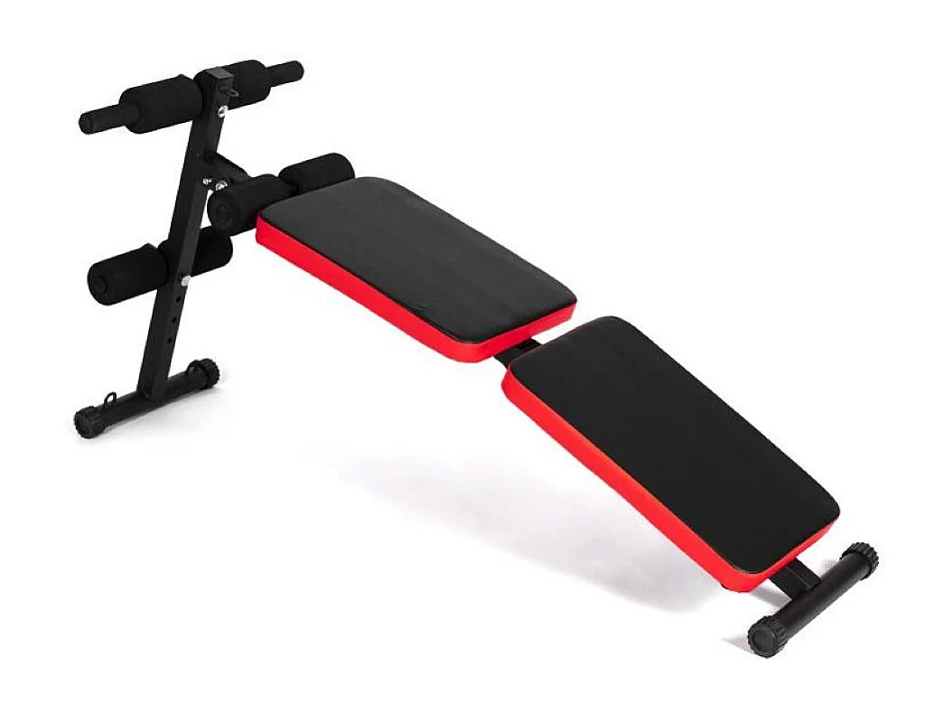 Banc de musculation  pliable  multifonction entraînement complet  noir et rouge modèle COBRA
