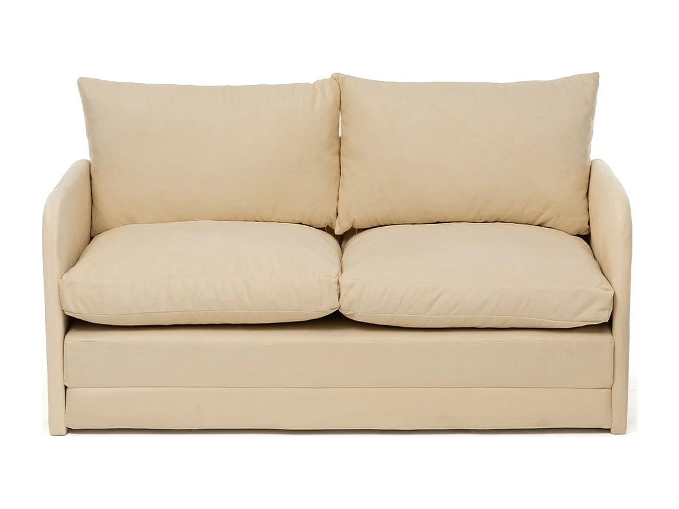 Canapé convertible 2,5 places en tissu beige - Luz