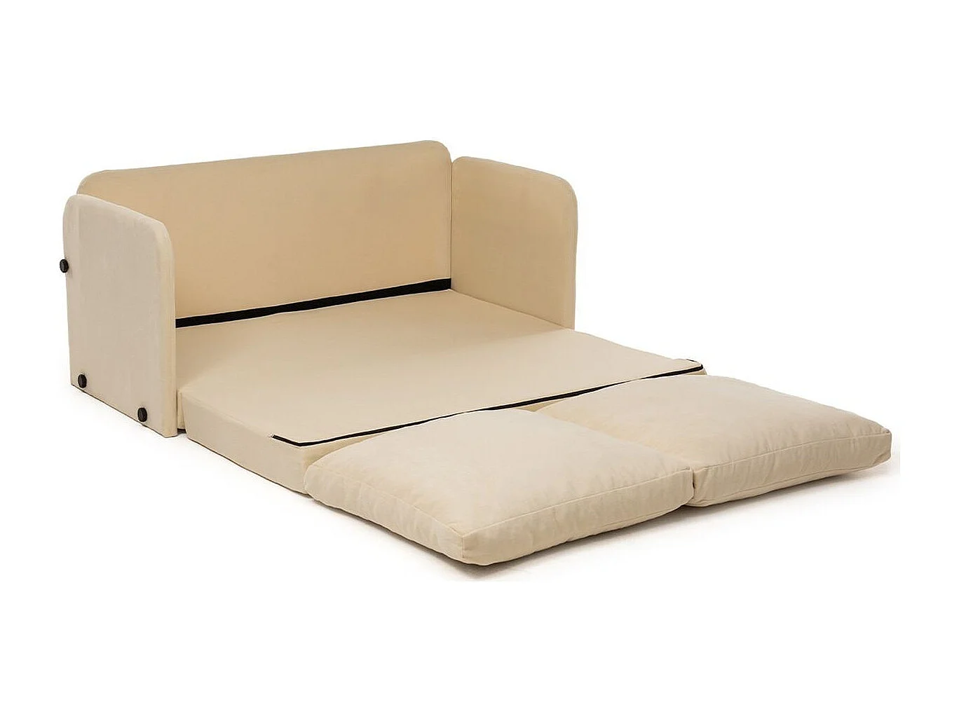 Canapé convertible 2,5 places en tissu beige - Luz