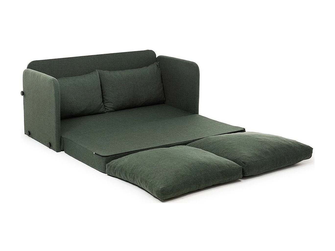 Canapé convertible 2,5 places en lin vert - Luz