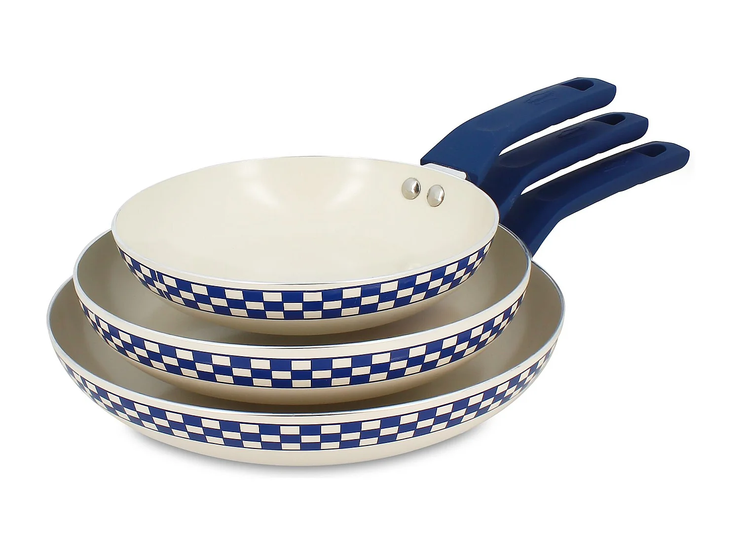 Menastyl - Set 3 Pièces Ginette En Aluminium Recyclé Revêtement Céramique