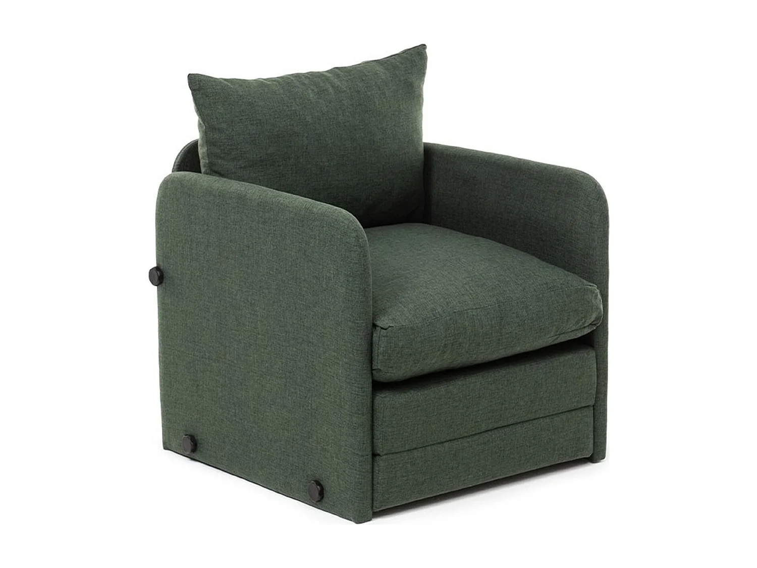 Fauteuil convertible en lin vert - Luz