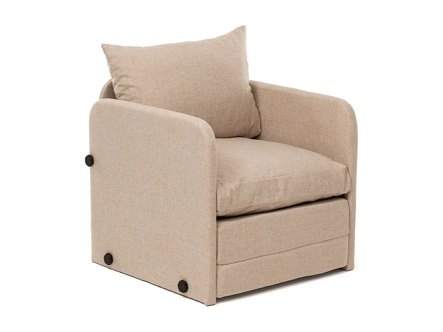 Fauteuil convertible en lin beige - Luz