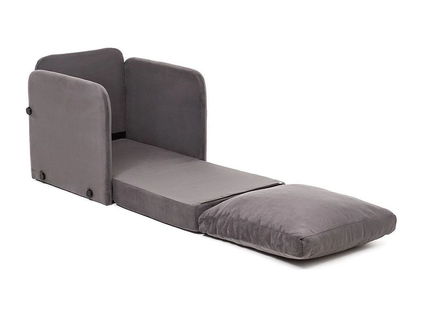 Fauteuil convertible en tissu gris - Luz