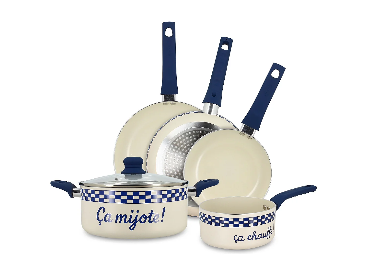 Menastyl - Set 5 Pièces Ginette En Aluminium Recyclé Revêtement Céramique