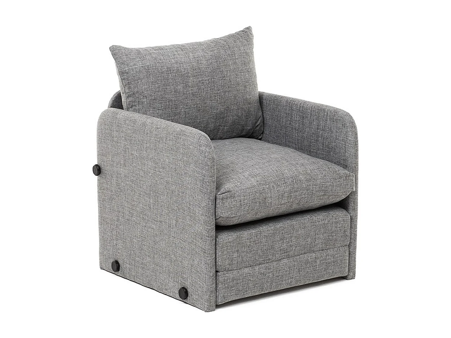 Fauteuil convertible en lin gris clair - Luz