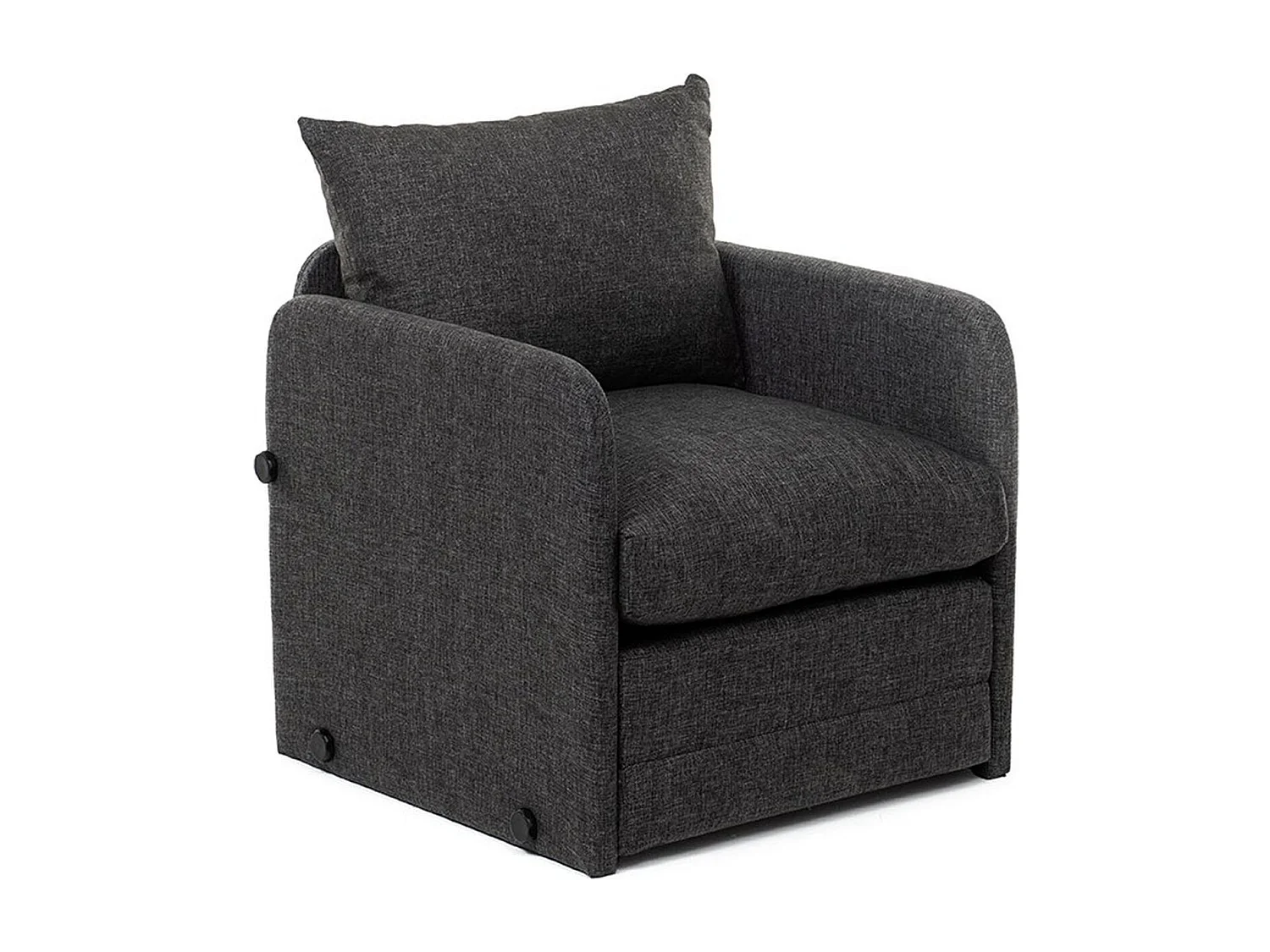 Fauteuil convertible en lin gris foncé - Luz