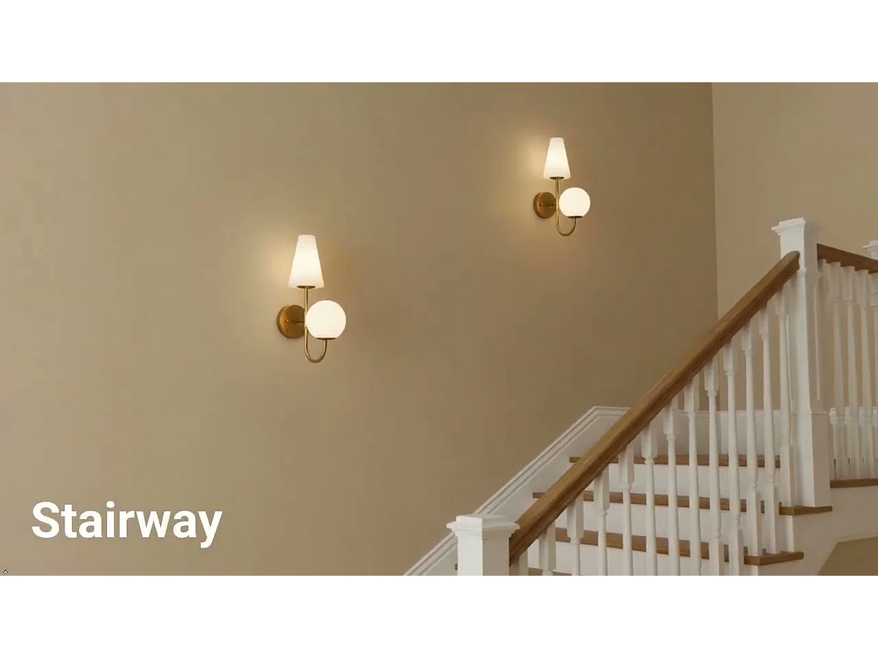 Applique murale d'intérieur 2 lots, lampe murale dorée avec abat-jour en verre dépoli,  couloir, ampoules E14x2 incluses