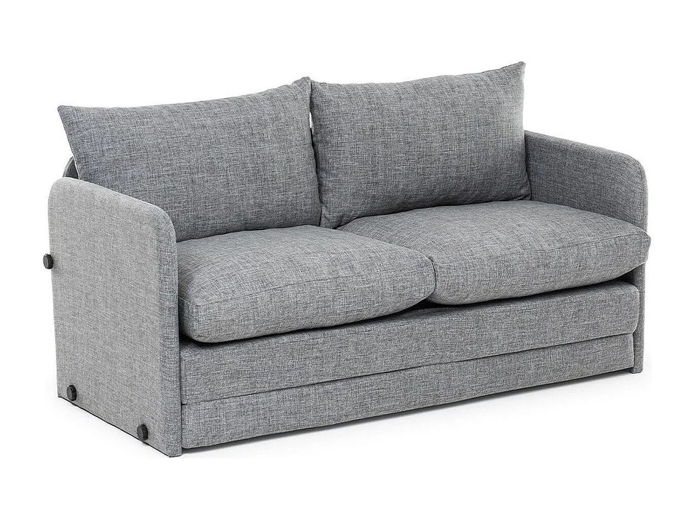 Canapé convertible 2 places en lin gris clair - Luz