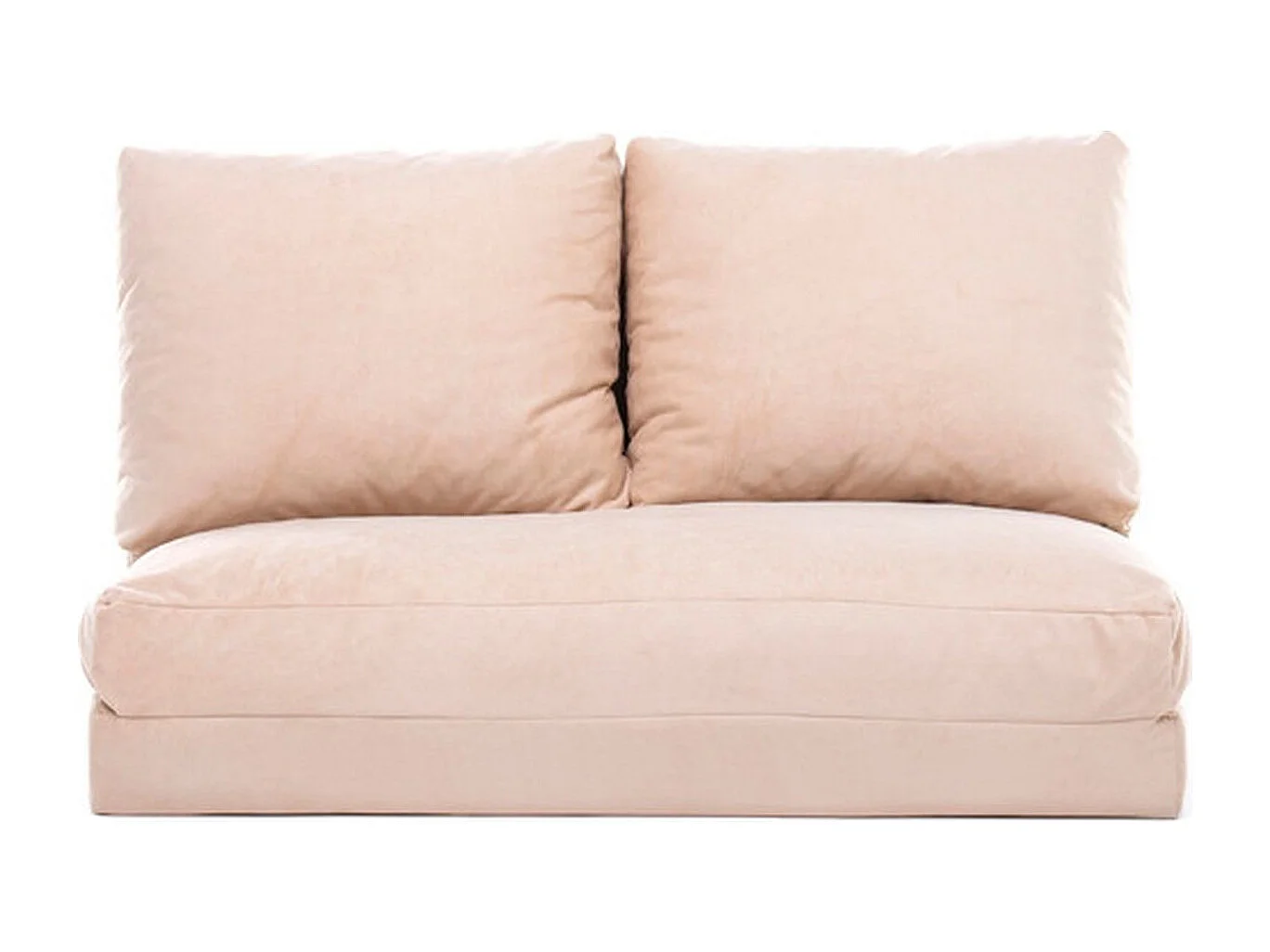 Canapé compressé convertible 2 places en tissu beige - Vico