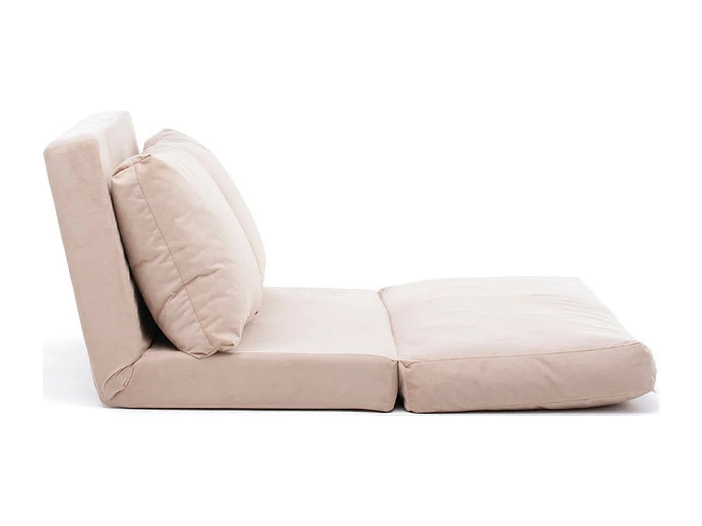 Canapé compressé convertible 2 places en tissu beige - Vico