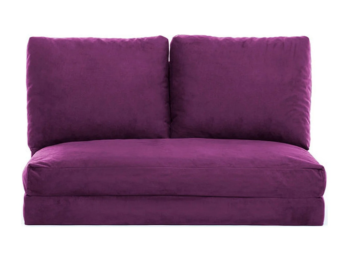 Canapé compressé convertible 2 places en tissu violet - Vico