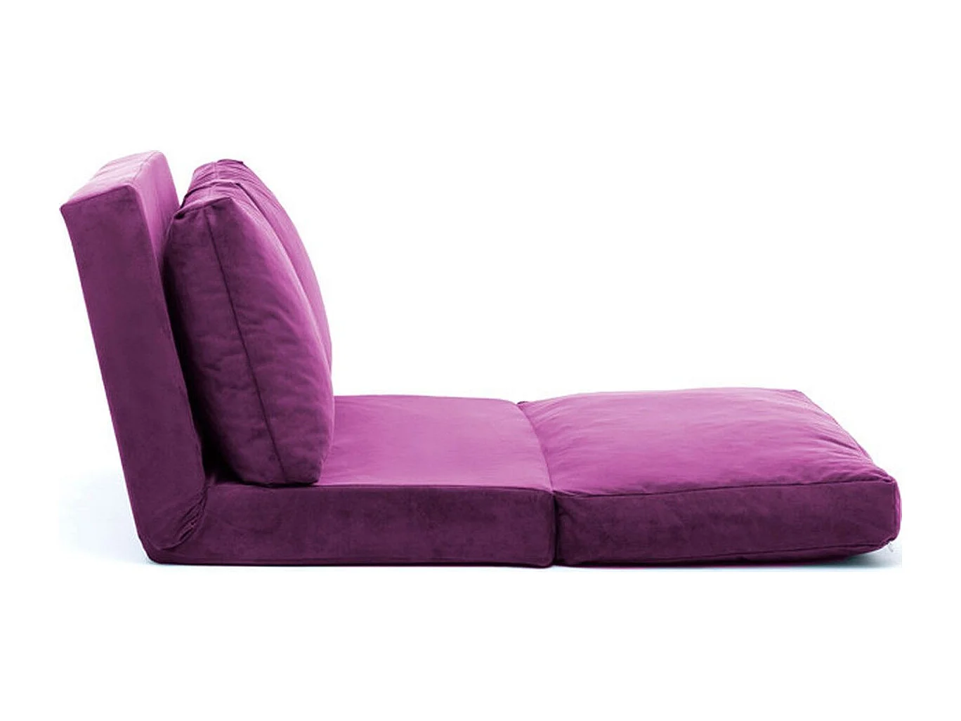 Canapé compressé convertible 2 places en tissu violet - Vico
