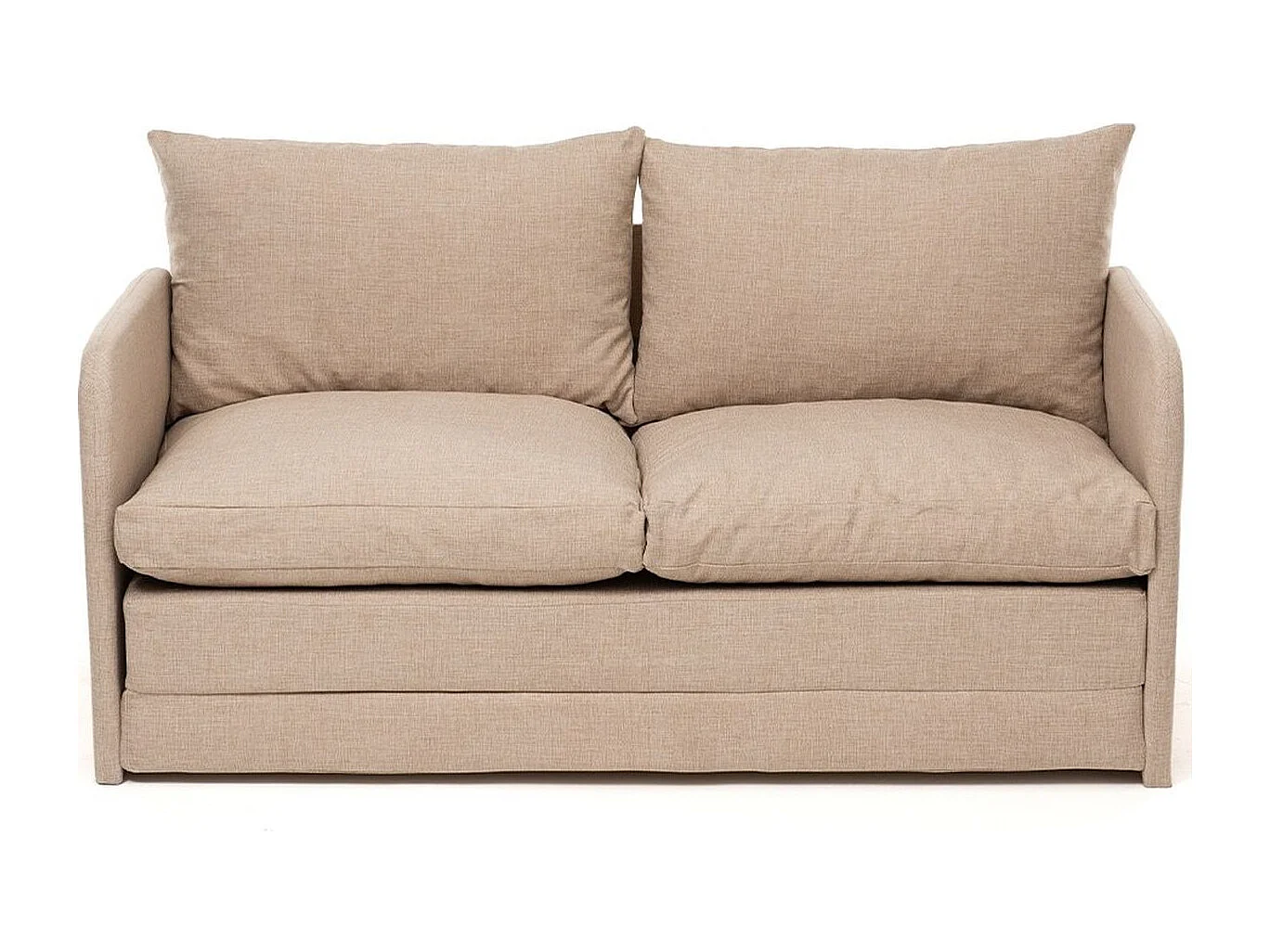 Canapé convertible 2 places en lin beige - Luz