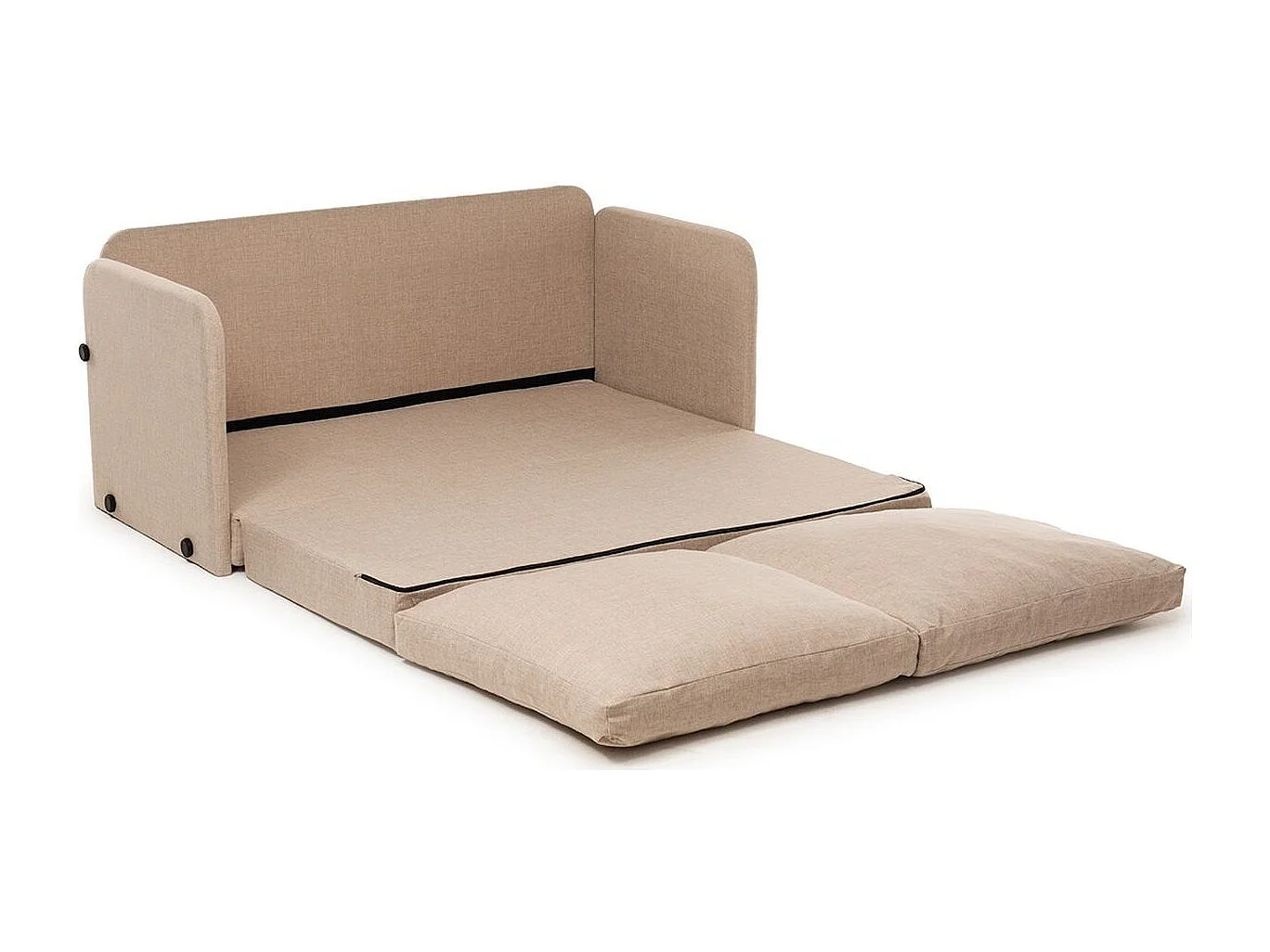 Canapé convertible 2 places en lin beige - Luz