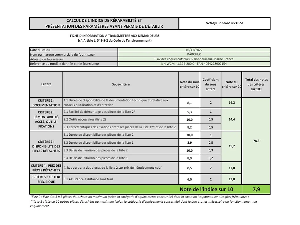 Karcher Nettoyeur haute pression 130 bars - K4WCM