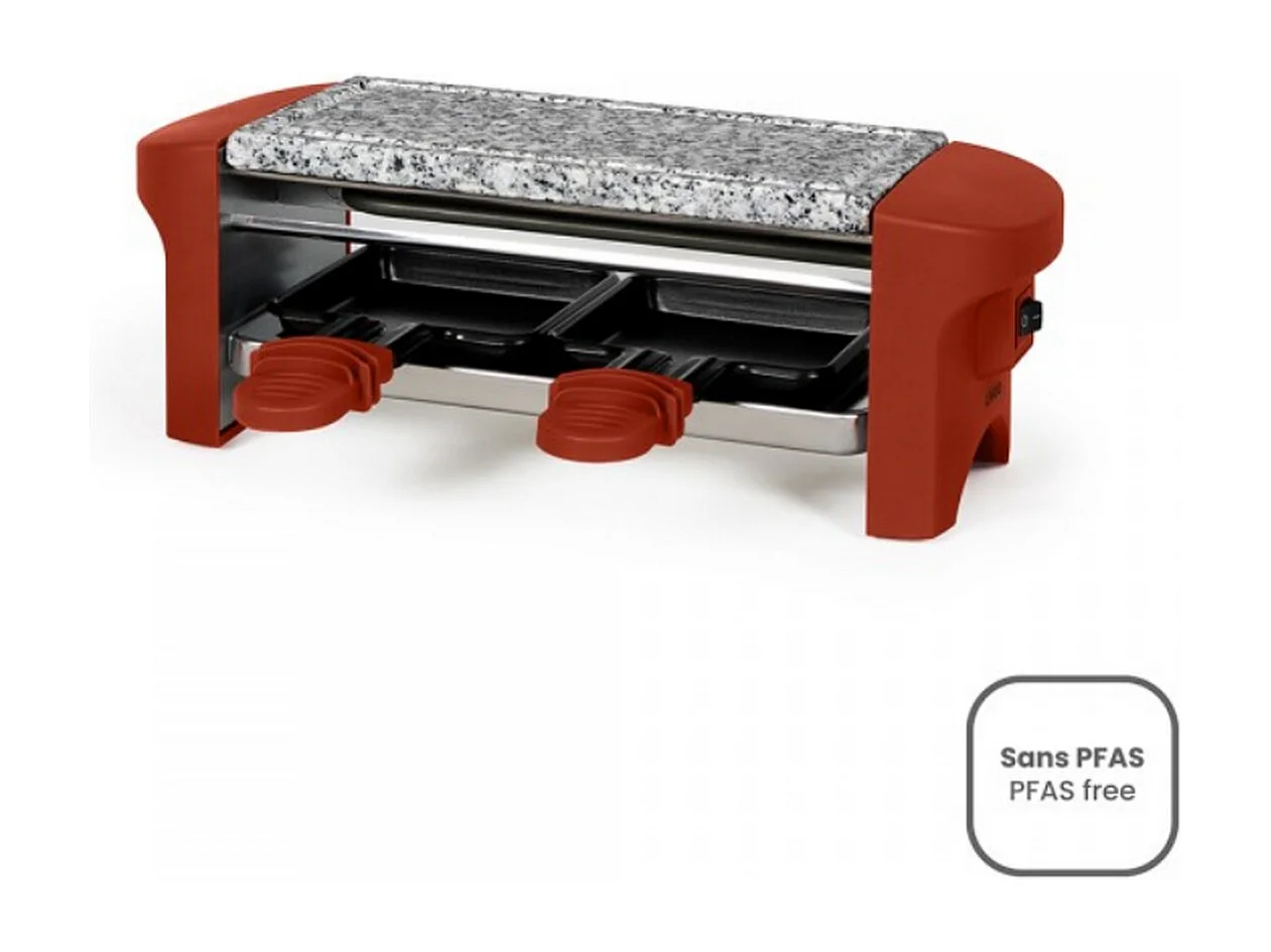 Livoo Appareil à raclette 2 personnes 350w rouge - DOC156RO
