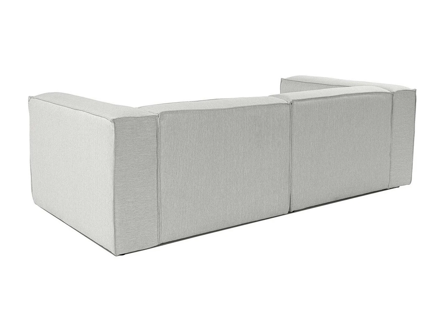 Canapé 2 places lin gris clair, accoudoirs carrés SPELLO