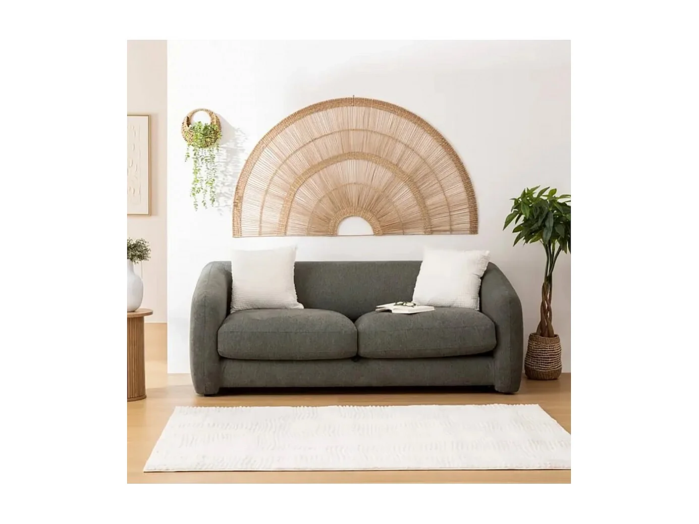 Lit Canapé convertible 3 places, coloris Vert cèdre- Longueur 198 x Profondeur 98 x Hauteur 73 cm