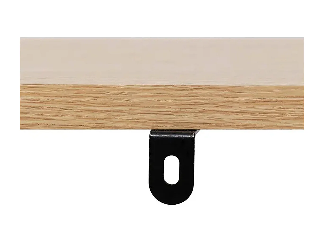 Etagère droite à 4 niveaux effet bois clair - Longueur 60 x Profondeur 30 x Hauteur 110 cm