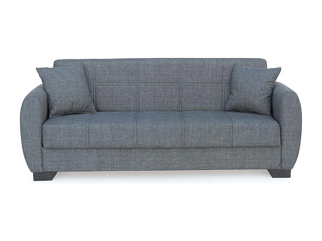 Canapé-lit Clic Clac en tissu gris sofa Convertible - Longueur 234 x Hauteur 102 x Profondeur 86 cm