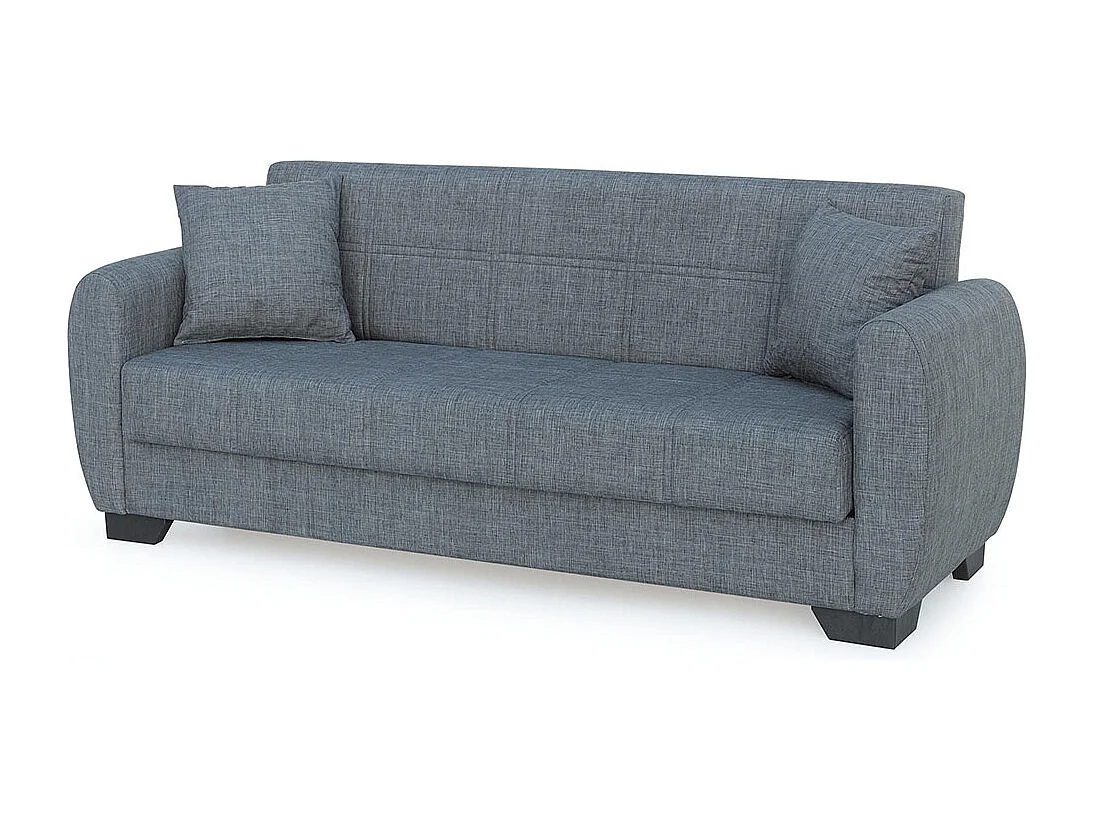 Canapé-lit Clic Clac en tissu gris sofa Convertible - Longueur 234 x Hauteur 102 x Profondeur 86 cm