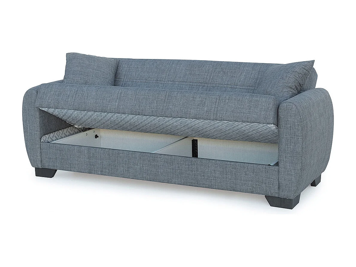 Canapé-lit Clic Clac en tissu gris sofa Convertible - Longueur 234 x Hauteur 102 x Profondeur 86 cm