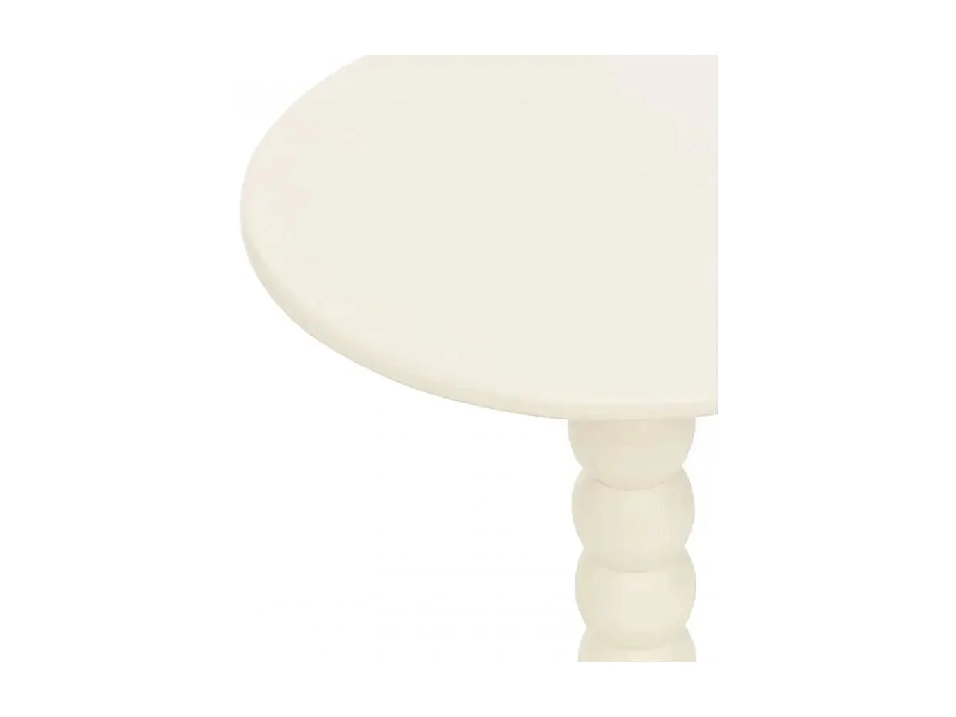 Table à café Table d'appoint ronde finition matte, coloris ivoire - Diamètre 38 x Hauteur 46,5 cm