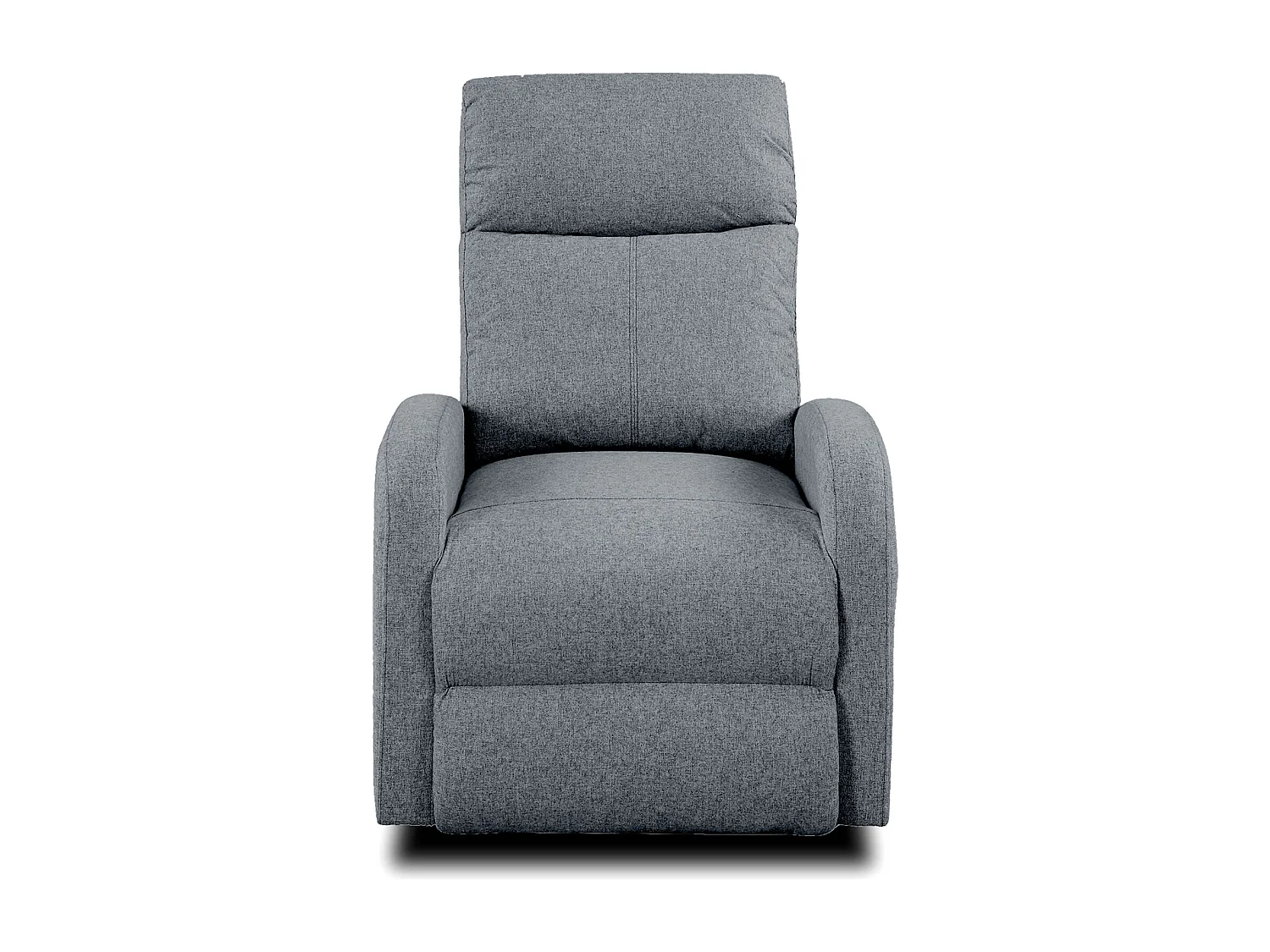 Fauteuil de relaxation inclinable manuel en tissu gris - Hauteur 95 x Longueur 95 x 97 cm