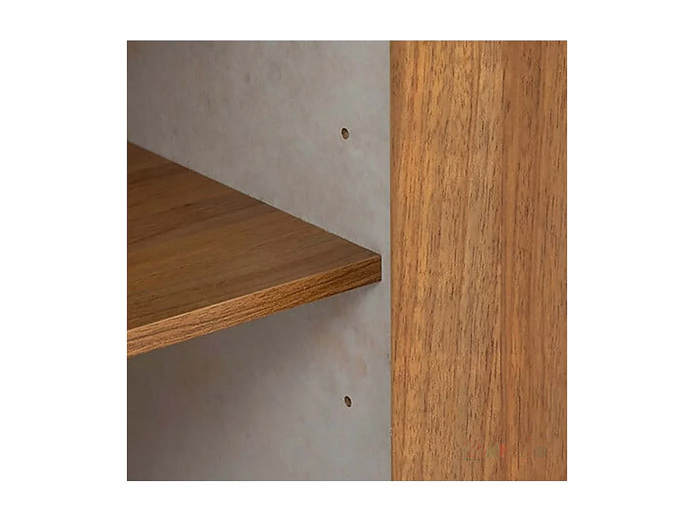 Meuble Colonne de Rangement avec une porte et 3 niches, coloris marron/blanc - Longueur 38 x Profondeur 30 x Hauteur 168 cm