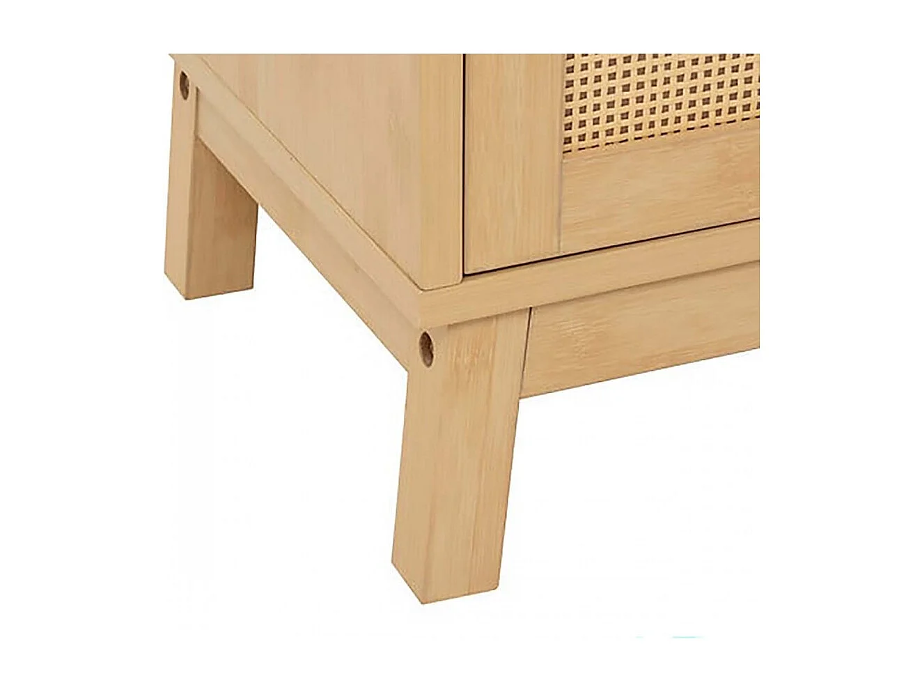 Colonne meuble de rangement avec 2 porte et 2 niches, coloris chêne - Longueur 40 x Profondeur 30 x Hauteur 168 cm