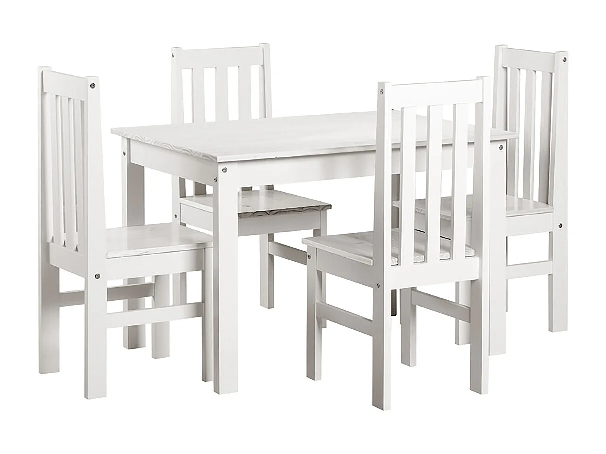 Table à manger coloris Blanc - Hauteur 150 x Longueur 135 x Profondeur 65 cm