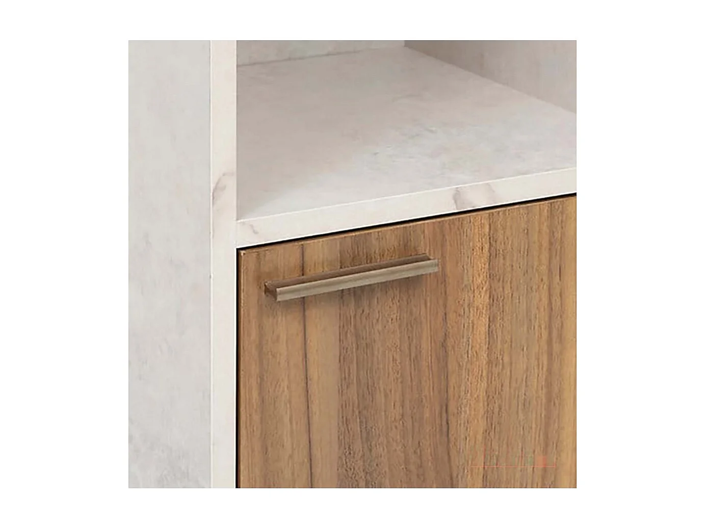 Meuble Colonne de Rangement avec étagères amovibles et 2 portes, Coloris marron/blanc - Longueur 32 x Profondeur 30 x Hauteur 194 cm