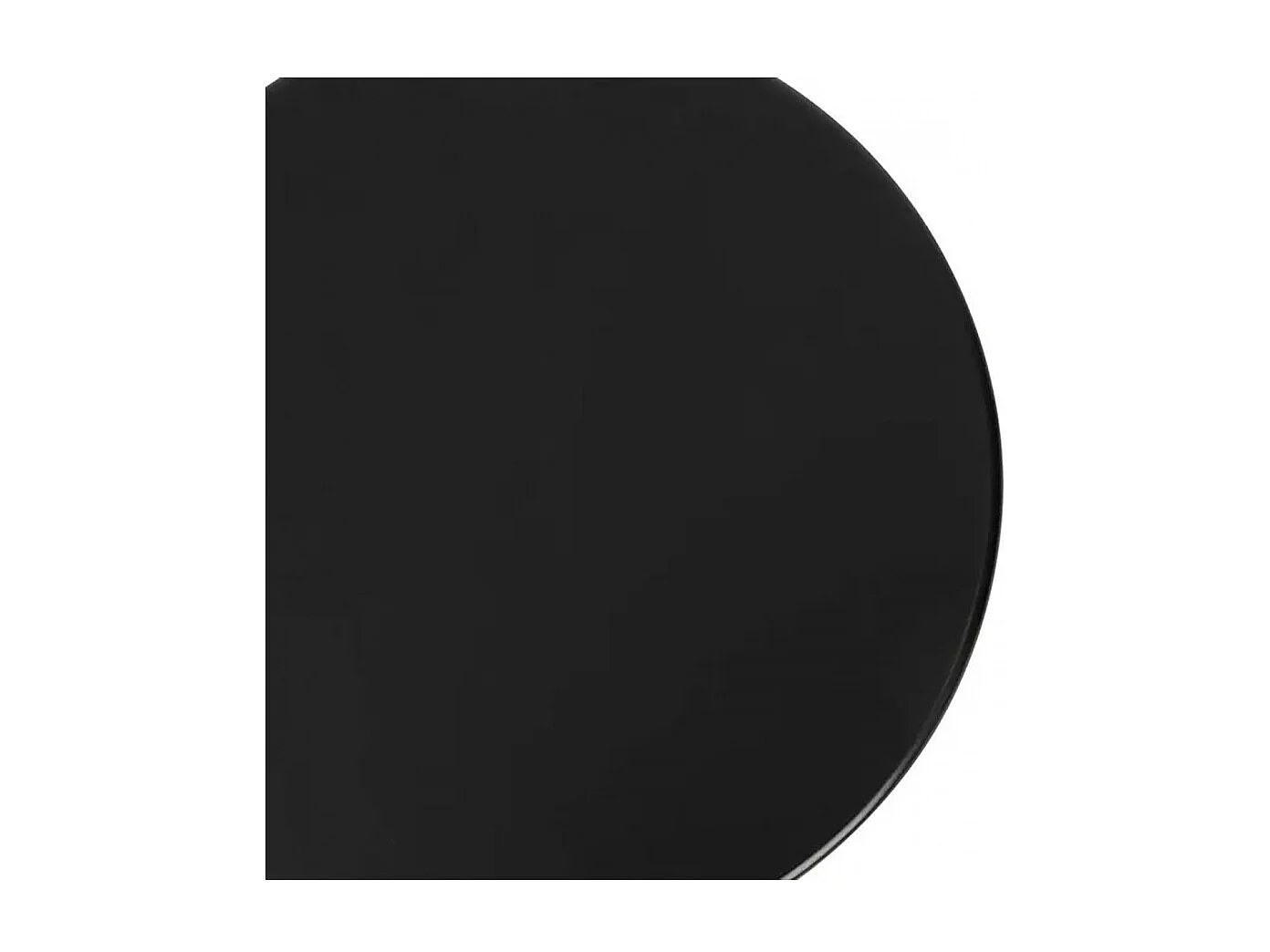 Table à café Table d'appoint ronde finition matte, coloris noir - Diamètre 38 x Hauteur 46,5 cm