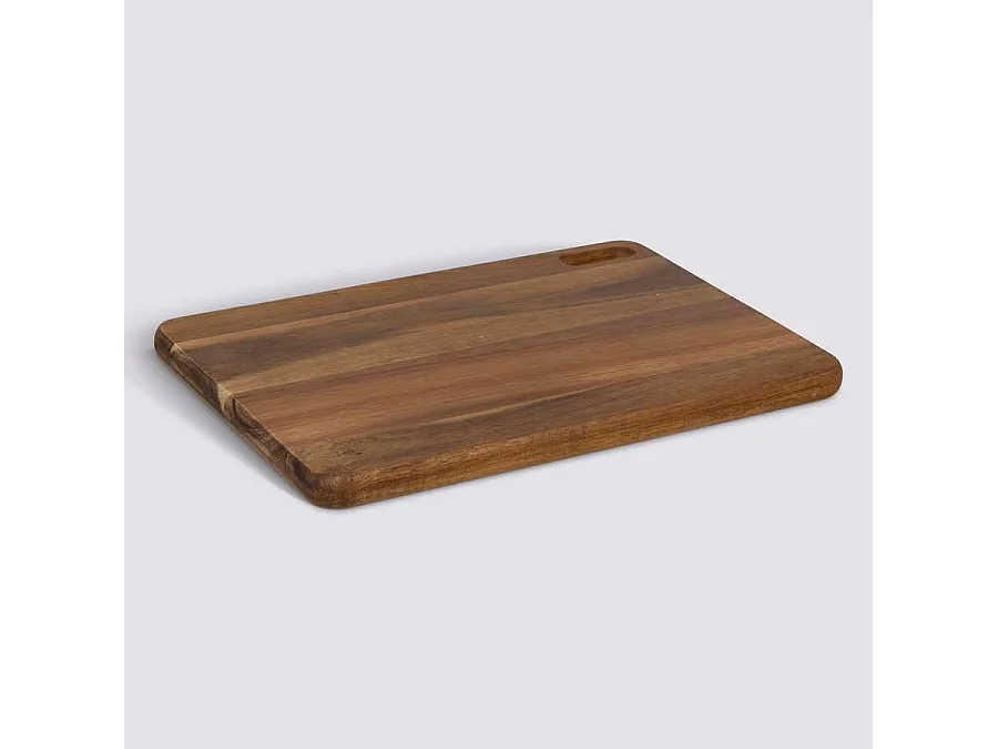 Planche à découper en bois d'acacia coloris bois foncé -  Longueur 35 x Profondeur 25 x Hauteur 2 cm