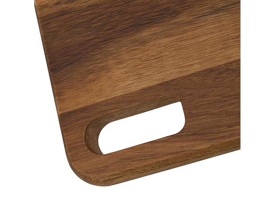 Planche à découper en bois d'acacia coloris bois foncé -  Longueur 35 x Profondeur 25 x Hauteur 2 cm