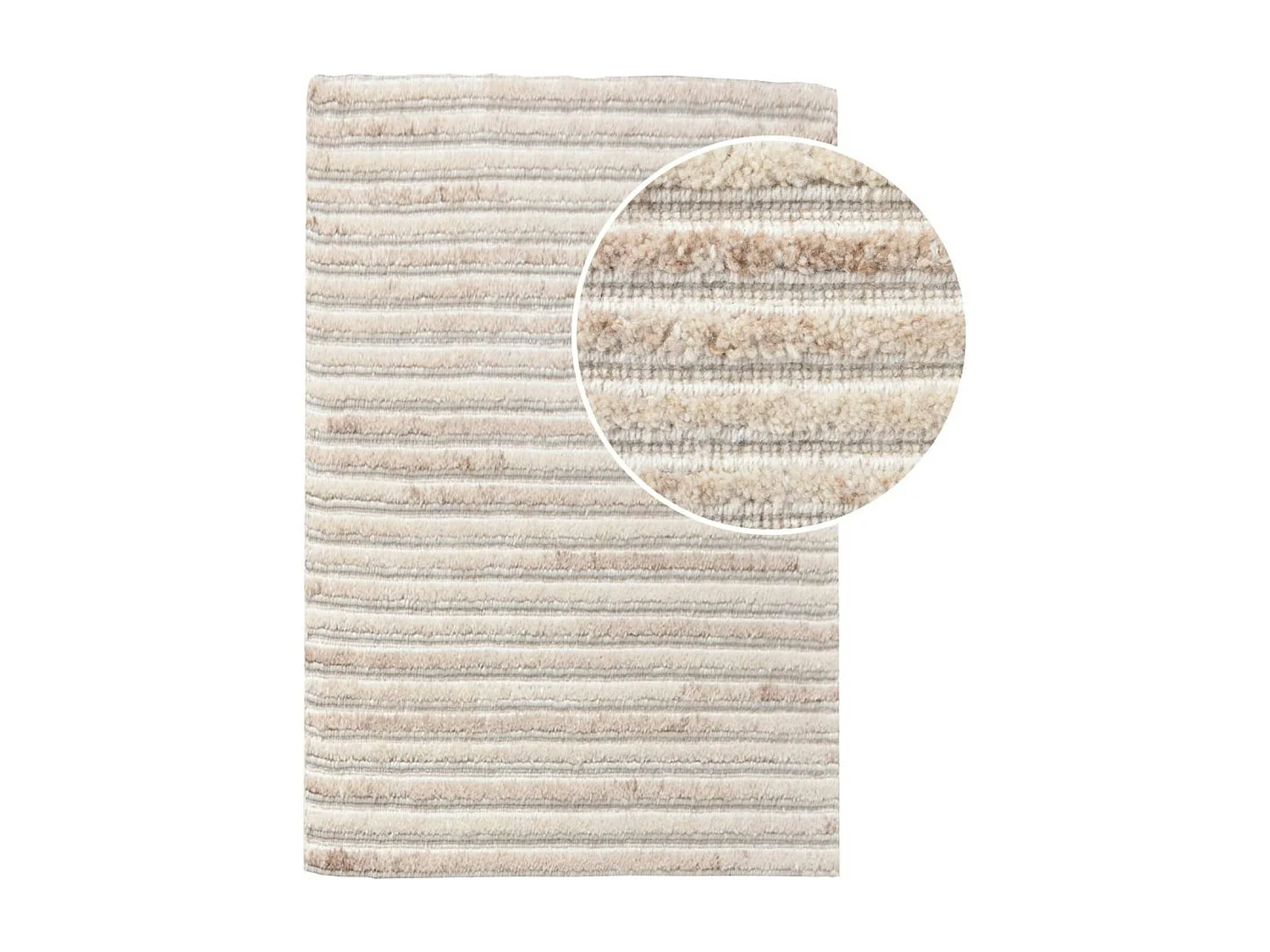 Tapis d'entrée intérieur beige ivoire tufté FEZ