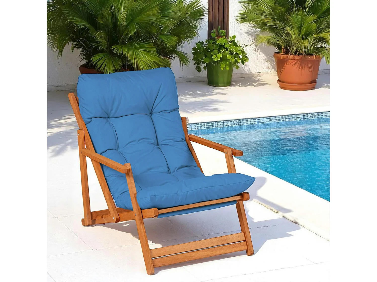 Chilienne bleue pliante - grand confort SORA
