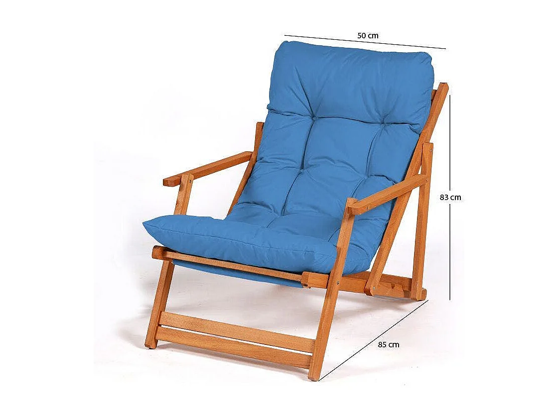 Chilienne bleue pliante - grand confort SORA