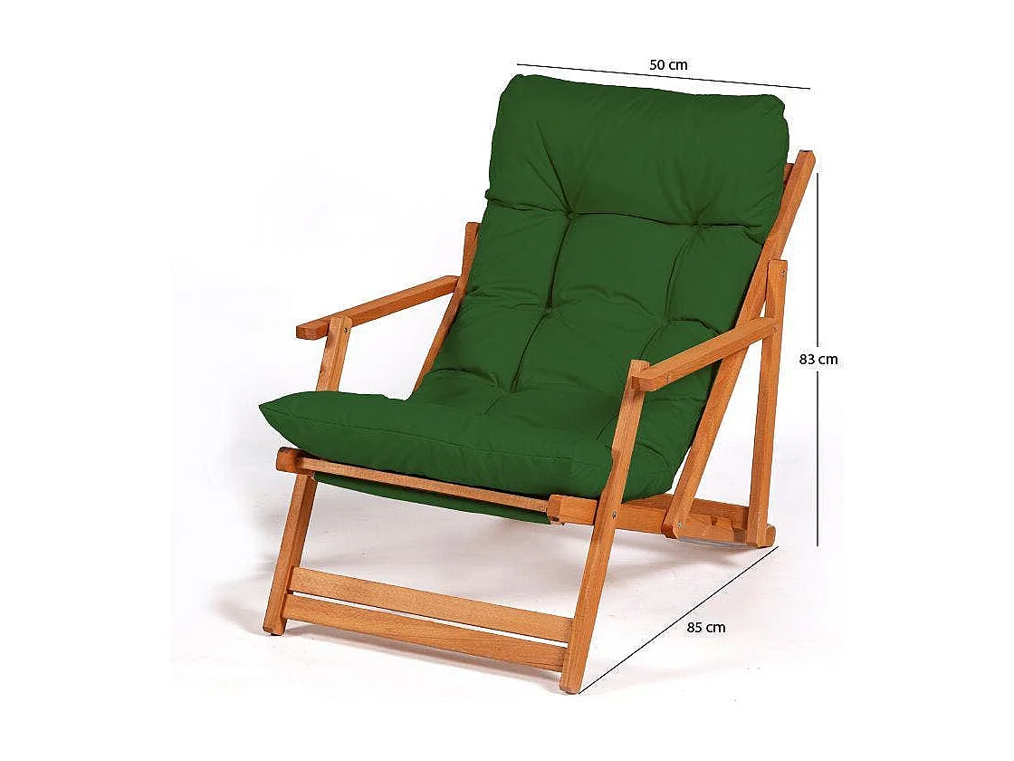 Chilienne verte pliante - grand confort SORA
