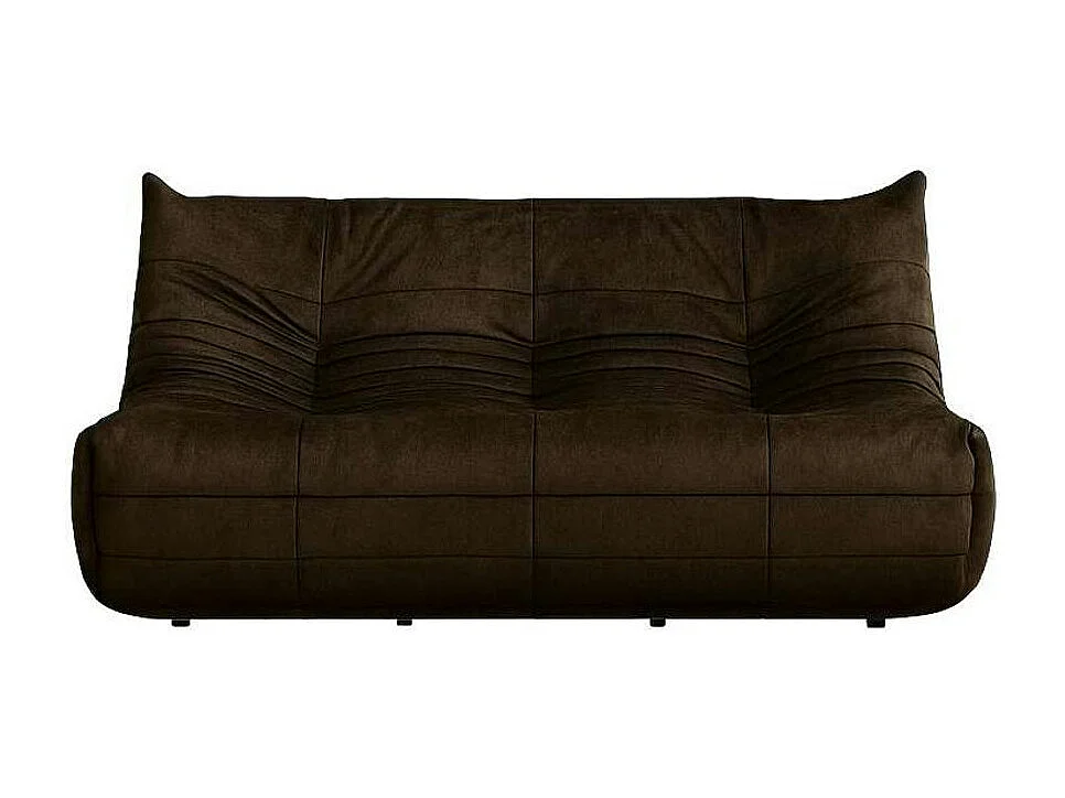 Canapé 2 places marron en tissu plissé 145 cm ARVEN
