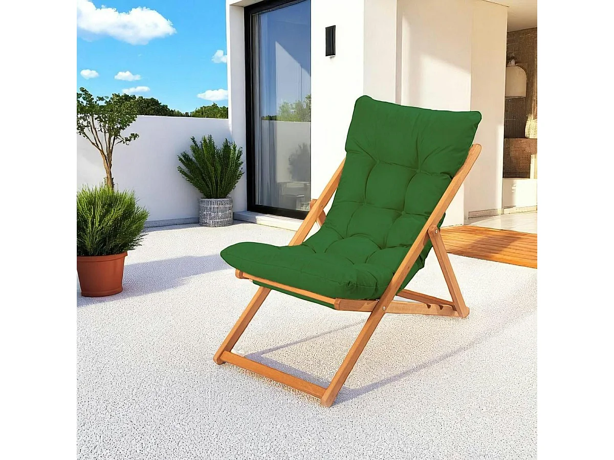 Chilienne verte confort - pliante, inclinable SORA
